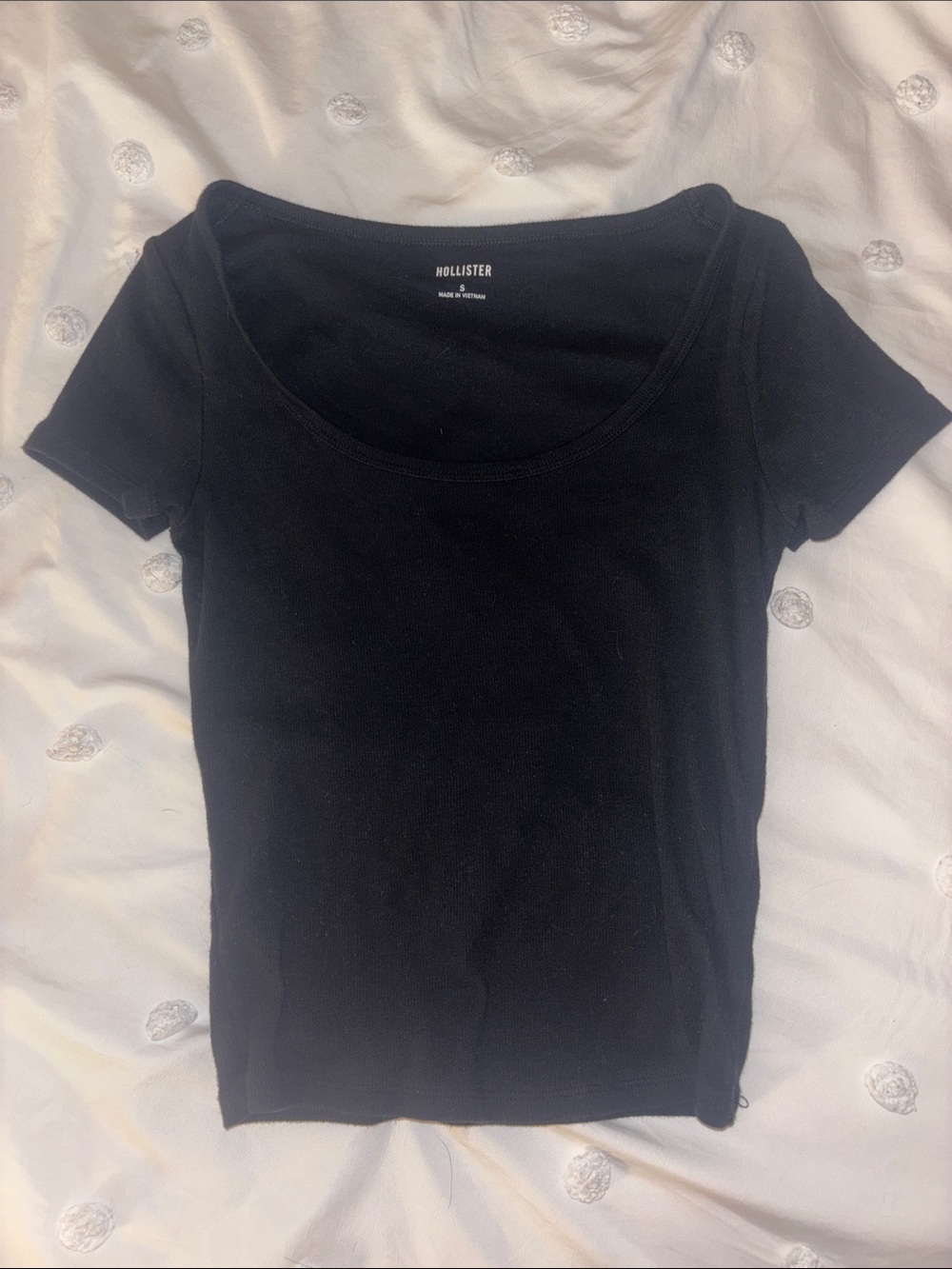 Hollister Black Scoop Neck Short Sleeve Tee